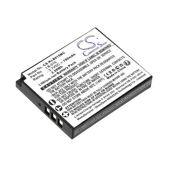 Cameron Sino Cs Klb015Mc 700Mah Replacement Battery For Kodak Wpz2