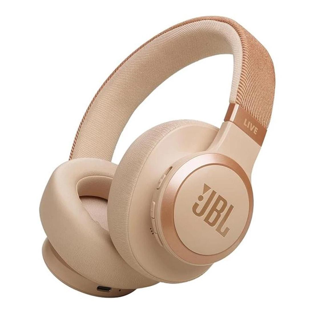 JBL Live 770NC Wireless True ANC Over-Ear Headphones - Sandstone