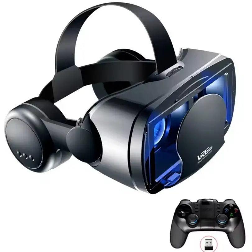 3D VR Headset with Headphones & Controller