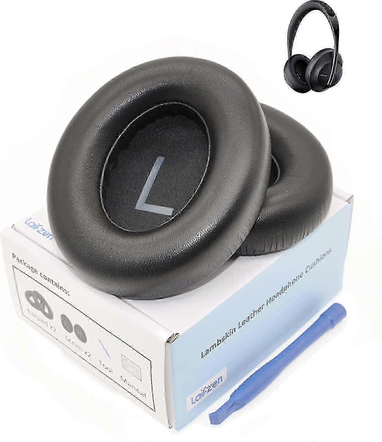 Lambskin Nc 700 Earpads Real Leather Ear Pads Cushions Sheepskin Replacement Cups For Bose Nc700 Noise Canceling Headphones (black)