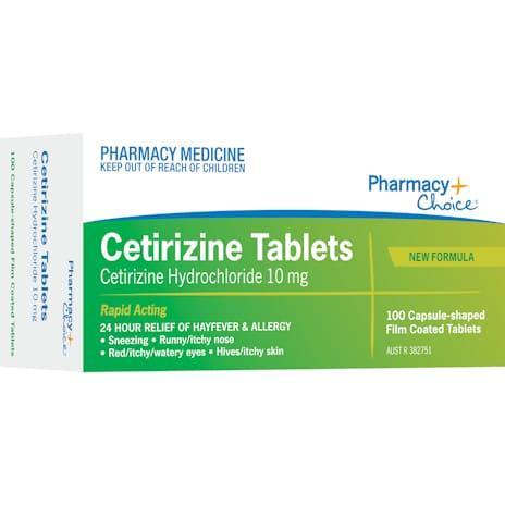 Pharmacy Choice Cetirizine Tab 100 (Same as Zyrtec)