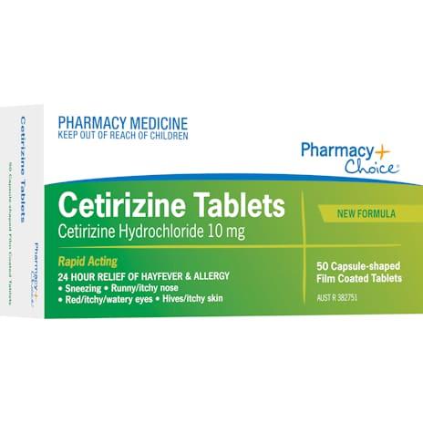Pharmacy Choice Cetirizine Tablets 50 (Same as Zyrtec)