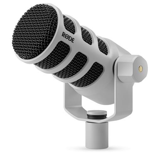 RODE PODMIC USB - White - Dynamic Podcasting Microphone with USB & XLR Output -