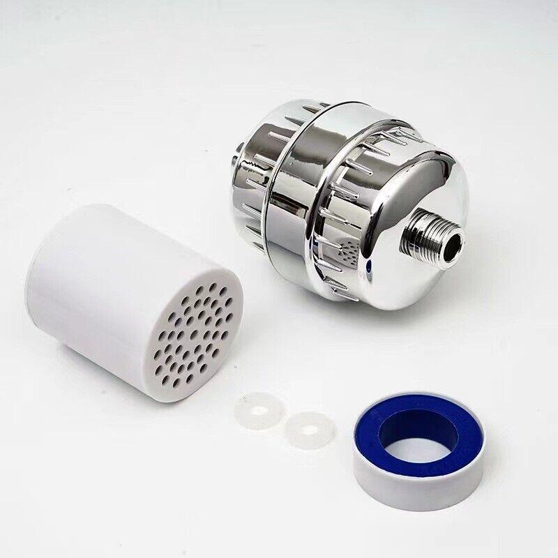 20-Stage Shower Head Filter with Dual Filters for Hard Water and Chlorine Removal