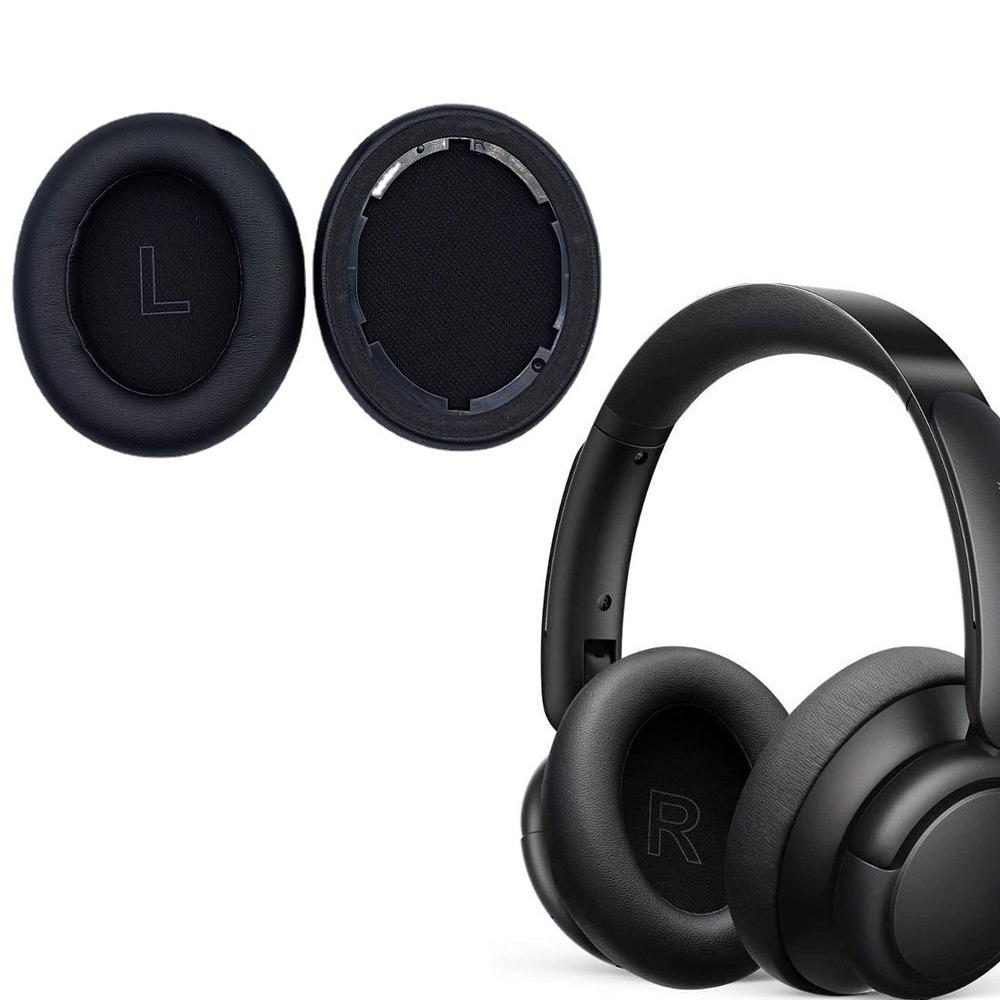 Replacement Ear Pads for Anker Soundcore Life Q30 Q35 Headphone Ear Cushions Earbuds Cover-Black