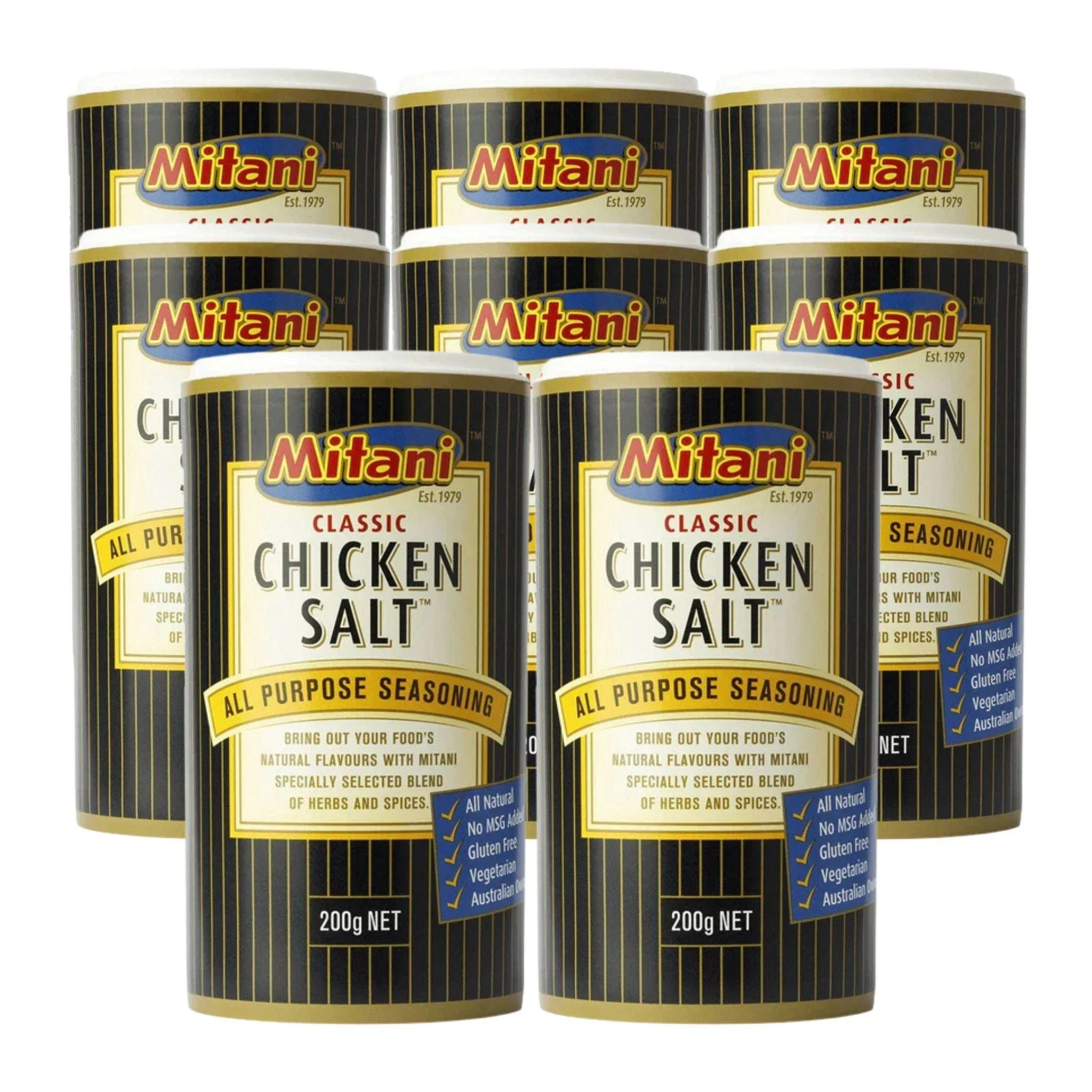 Mitani Classic Chicken Salt 200g (Pack of 8) - Authentic Australian Seasoning