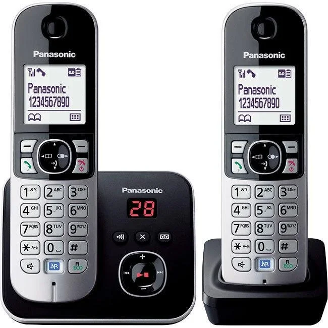 Panasonic DECT Twin Bluetooth Cordless Phone w Digital Answering Machine Black