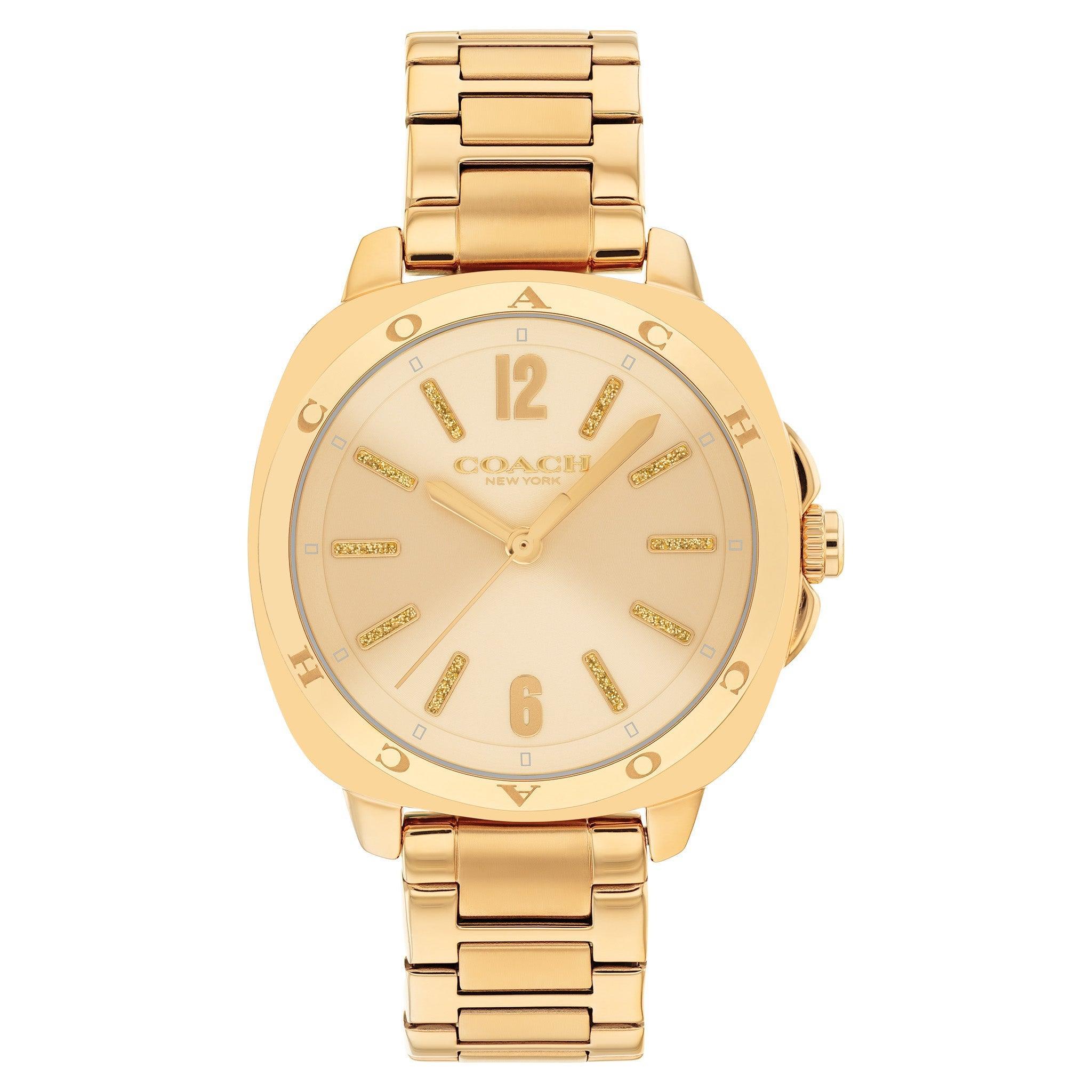 Coach Gold Steel Champagne Dial Women's Watch - 14504468