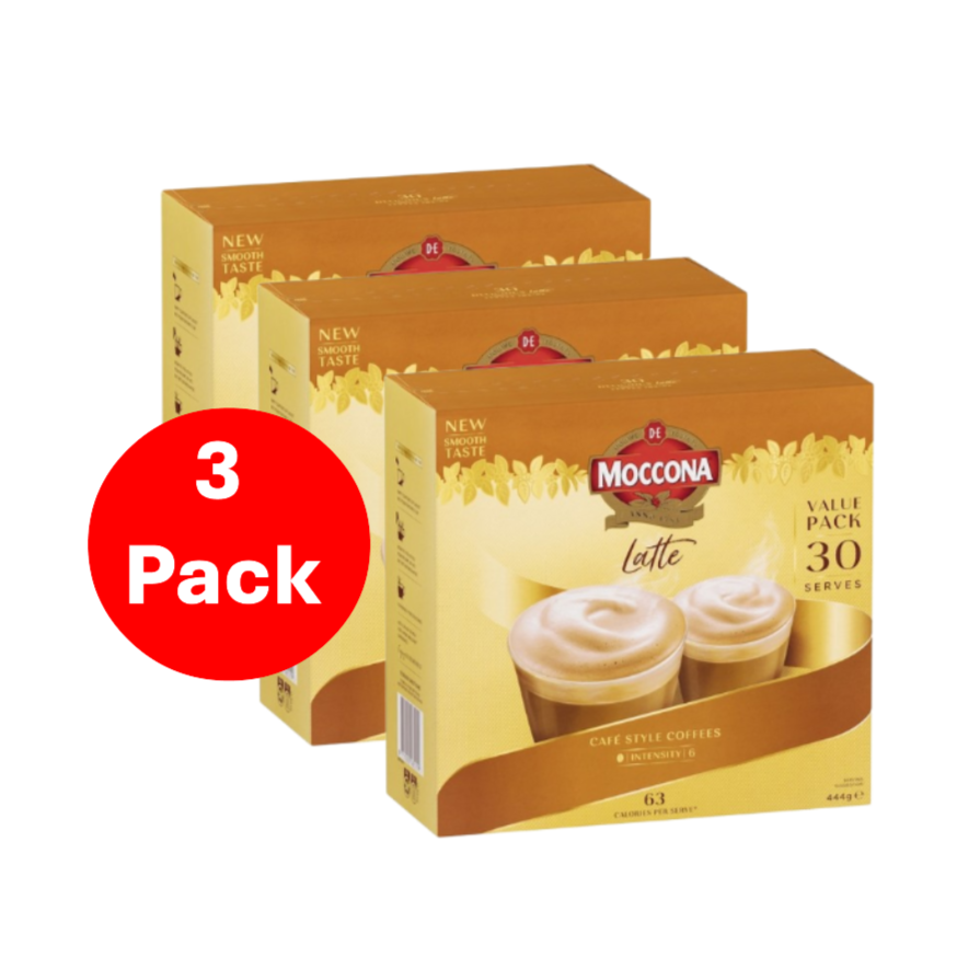 Moccona Coffee Sachets Latte 90 Pack