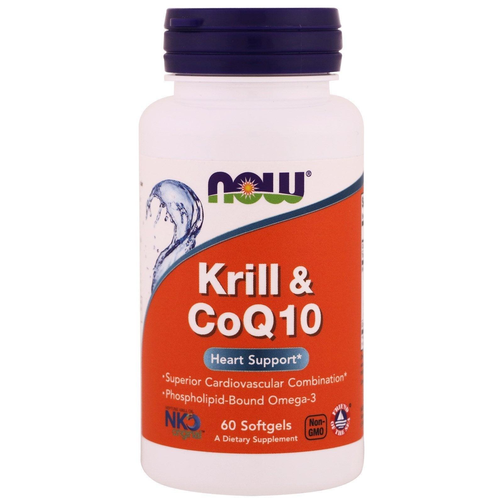 NOW Foods, Krill & CoQ10, 60 Softgels