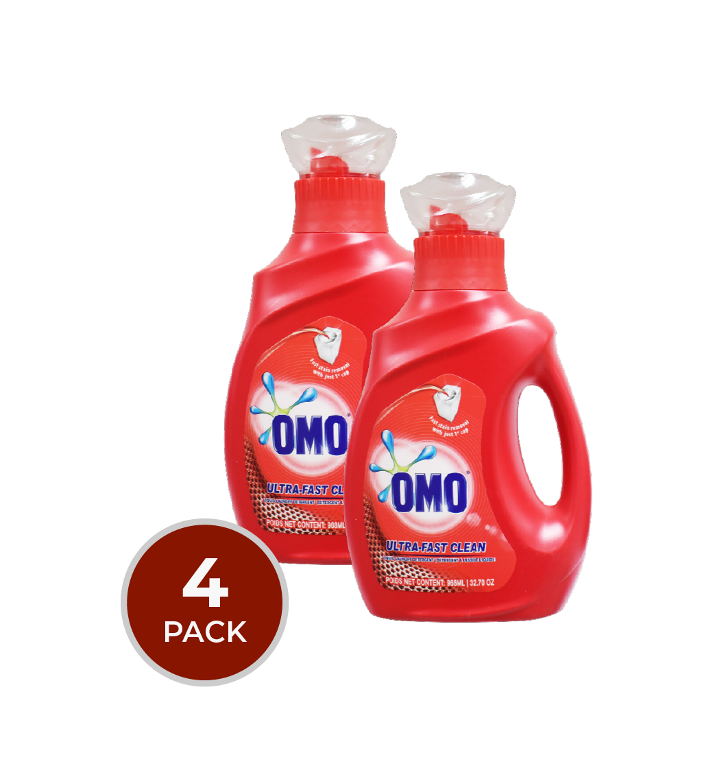 Omo Laundry Liquid Detergent Ultra Fast Clean 968ml (12 Pack)