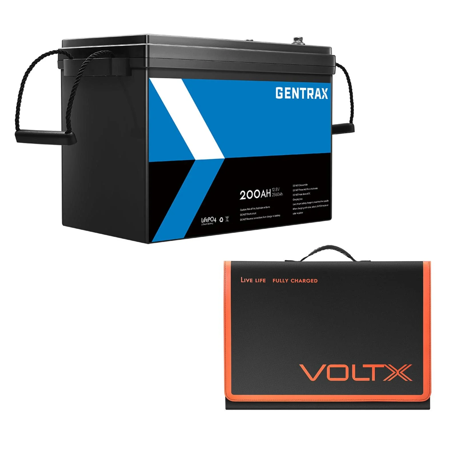 GENTRAX 12V ithium Battery 200Ah + 200W Solar Mat