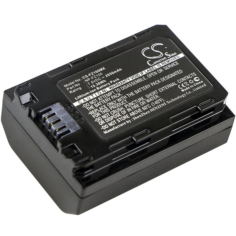 Replacement NP-FZ100 Battery for Sony Alpha a6600/a7 a7R a7S III IV/a7C/A9 II/ILCE-7M3K ILCE-7RM3 ILCE-7RM4 ILCE-7SM3 ILCE-9M2 ILCE-6600M Camera