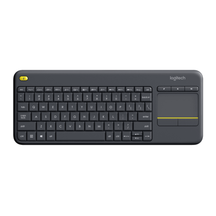 Logitech K400 Plus Wireless Touch Keyboard - Black