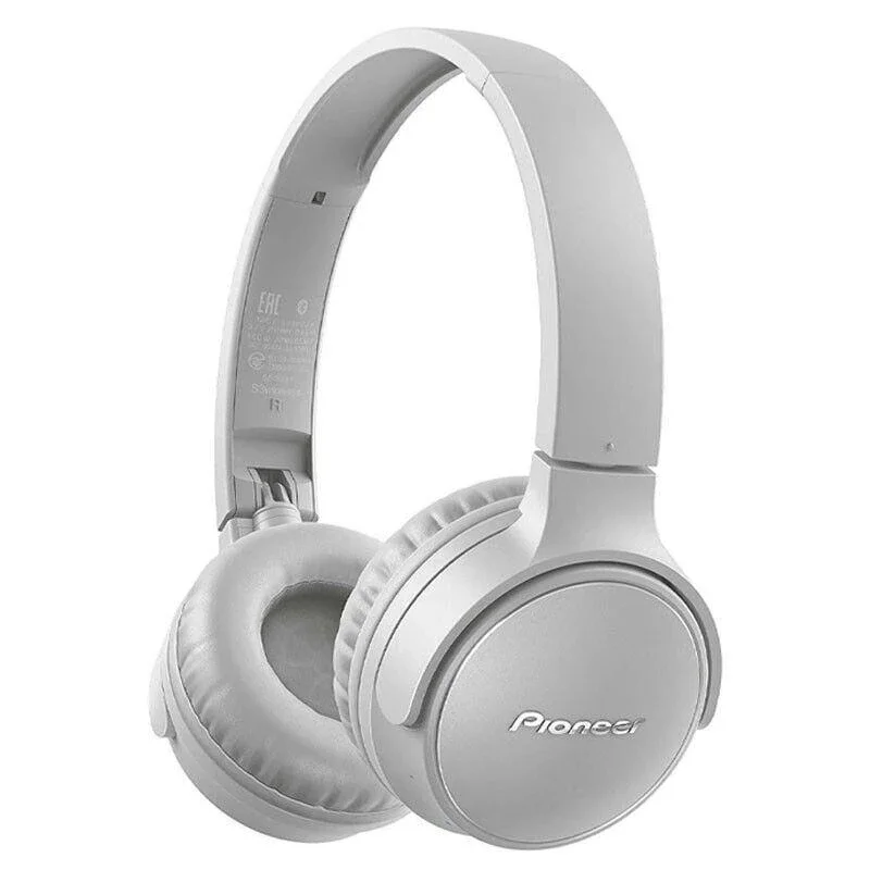 Pioneer S3 Wireless Bluetooth Foldable Headphones w/ Mic - Grey