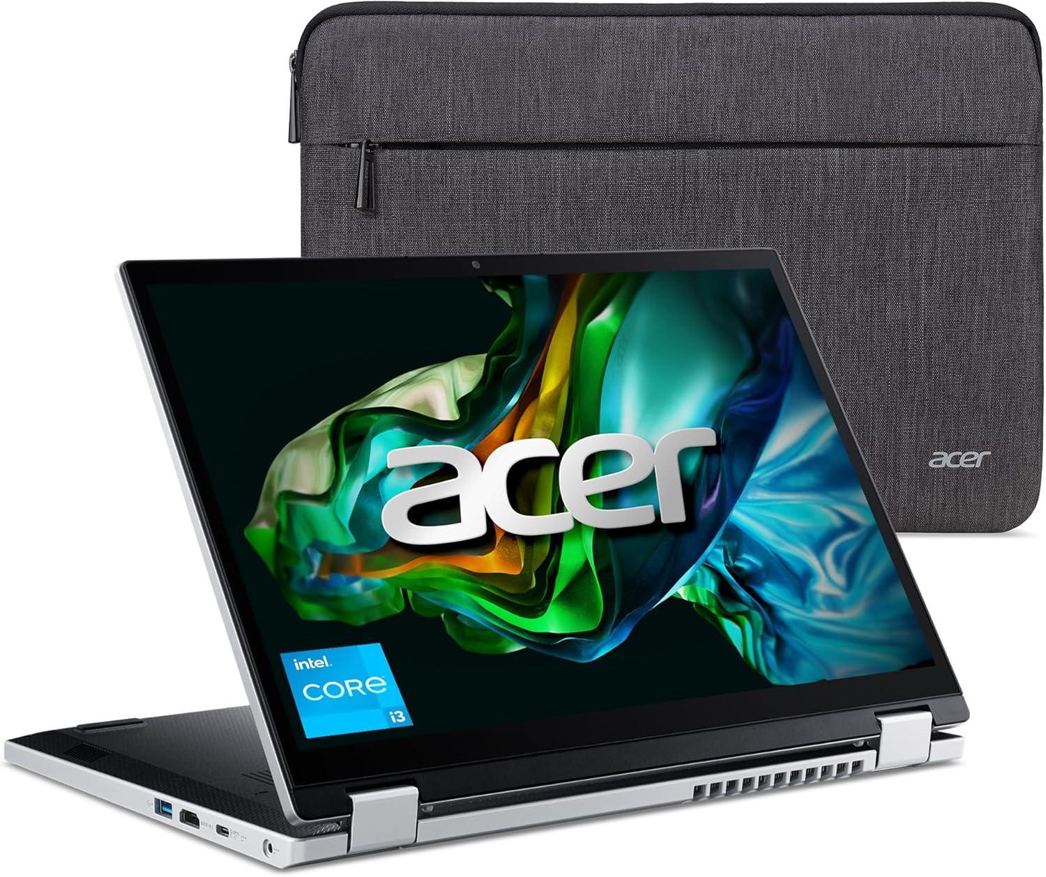 Acer Aspire 3 Spin 14 Convertible Laptop | 14" 1920 x 1200 IPS Touch Display | Intel Core i3-N305 | Intel UHD Graphics | 8GB LPDDR5 | 128GB SSD | Wi-Fi 6 | Windows 11 Home in S mode | A3SP14-31PT-37NV