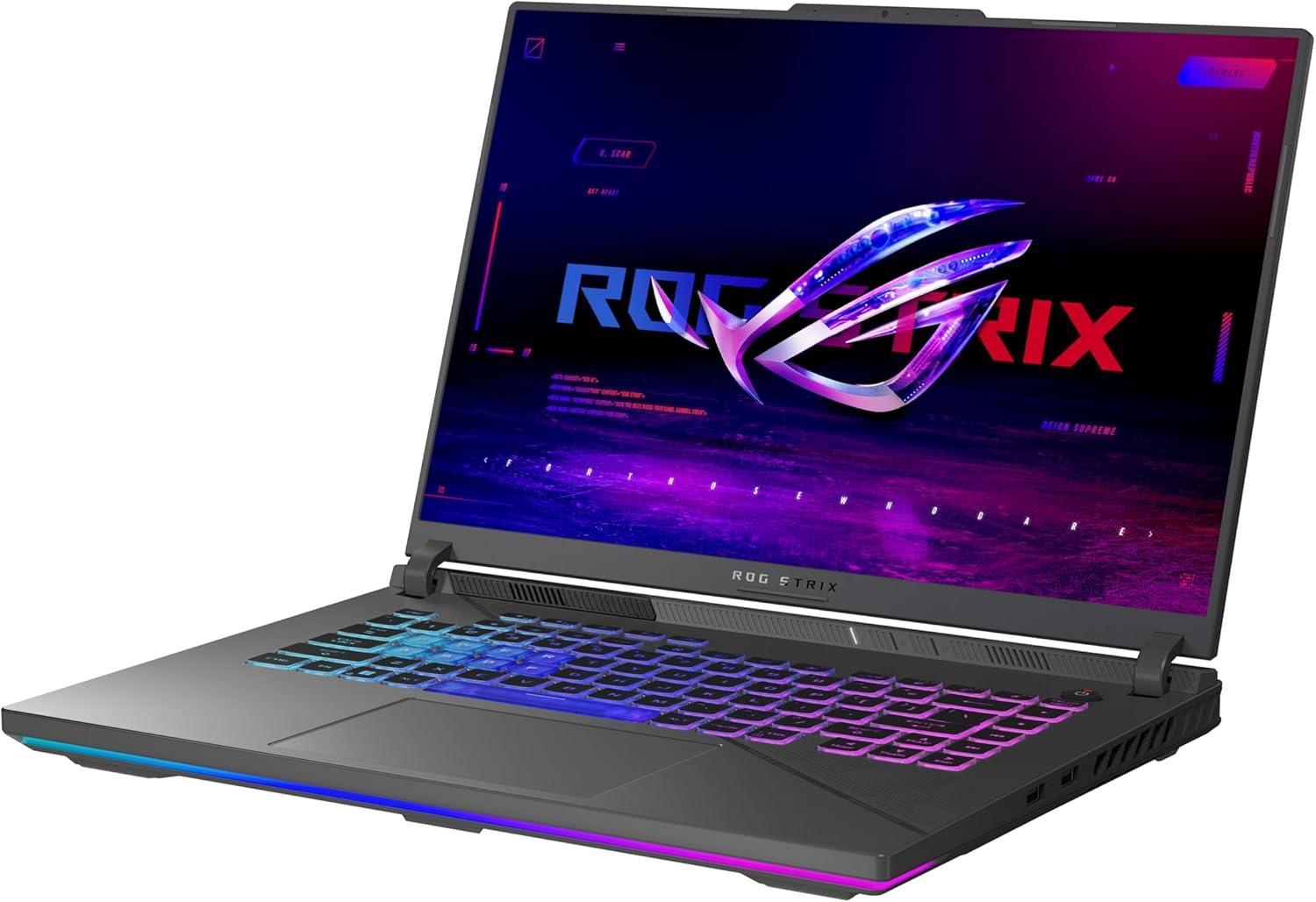 ASUS ROG Strix G16 (2024) Gaming Laptop, 16” Nebula Display 16:10 QHD 240Hz, GeForce RTX 4060, Intel® Core™ i9-14900HX, 16GB DDR5-5600, 1TB PCIe SSD, Wi-Fi 6E, Windows 11, G614JVR-ES94 Style: i9-14900HX | RTX 4060