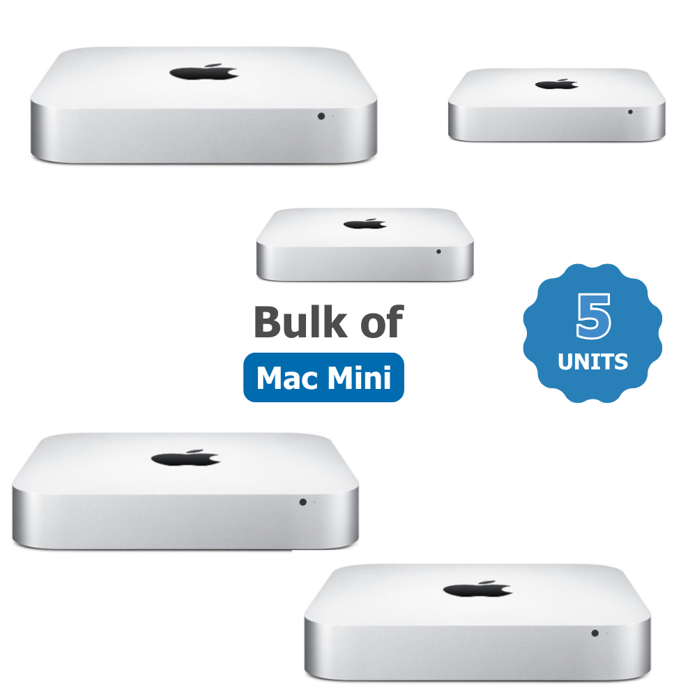 Bulk 5x Apple Mac Mini A1347 Desktop i5-4278U 2.6GHz 8GB RAM 256GB SSD (Late 2014) | Refurbished