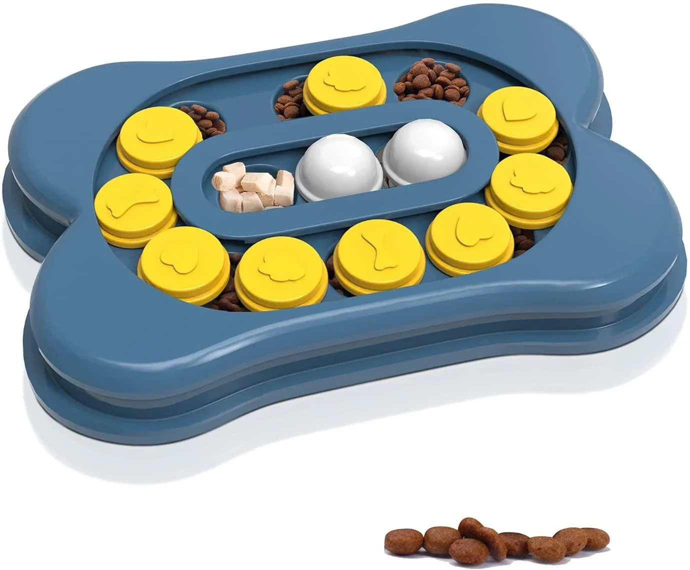 Dog Puzzle Toys, Bone Shape Interactive IQ Training Treat Dispenser