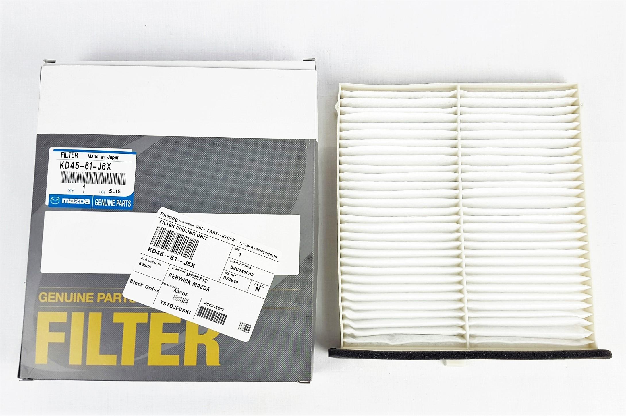 Genuine Mazda 3 BM BN 6 GJ CX-5 KE KF Cabin Air Pollen Filter Part KD4561J6X