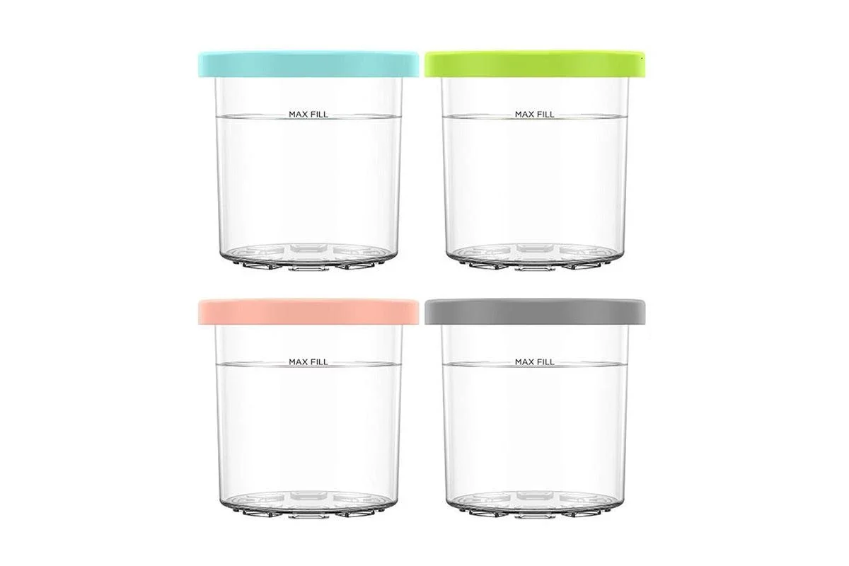 Cream Pints Cup Storage Jars For Ninja NC299AM C300s Series Creami with Lids Ice Cream Containers