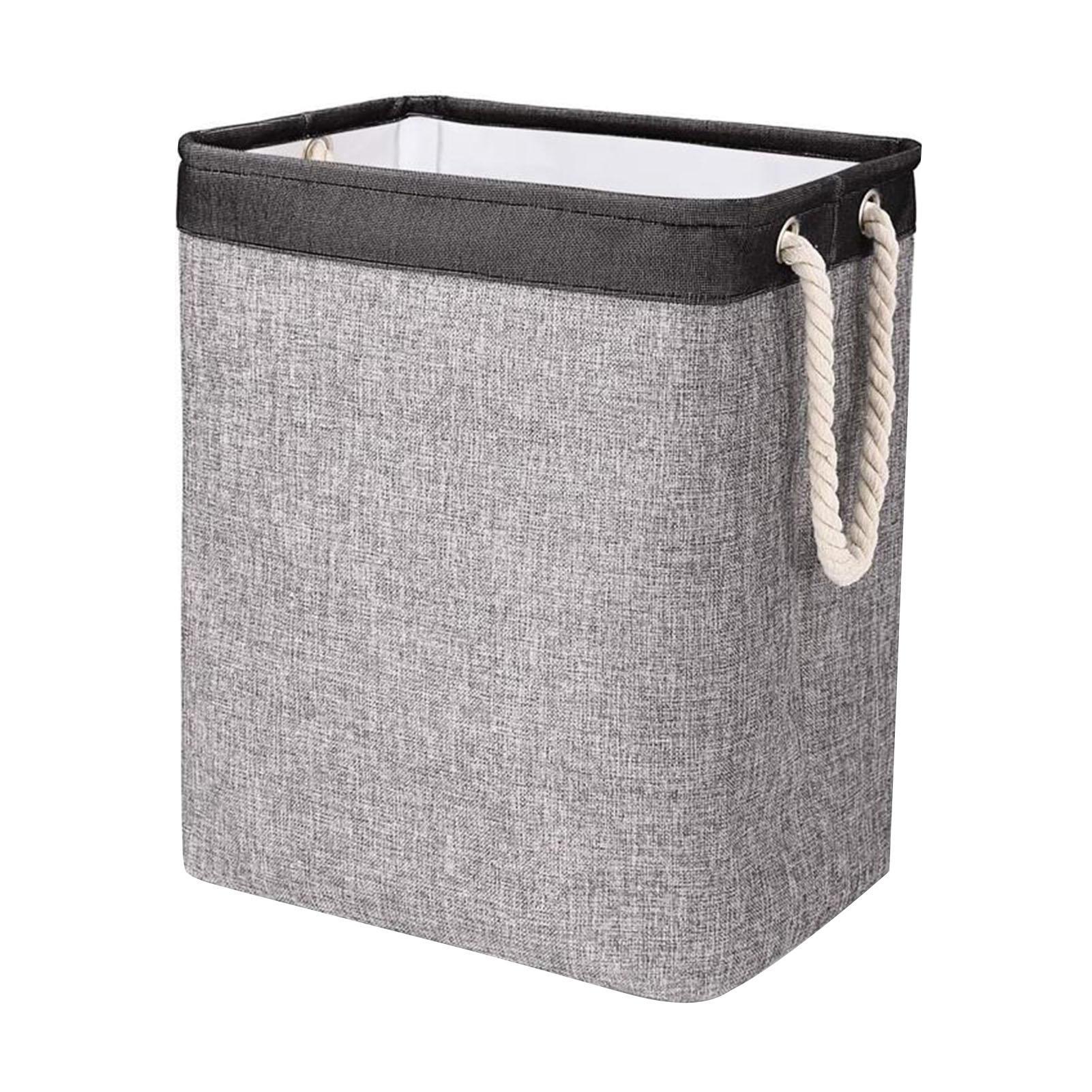 Collapsible Laundry Basket (Black & Grey)