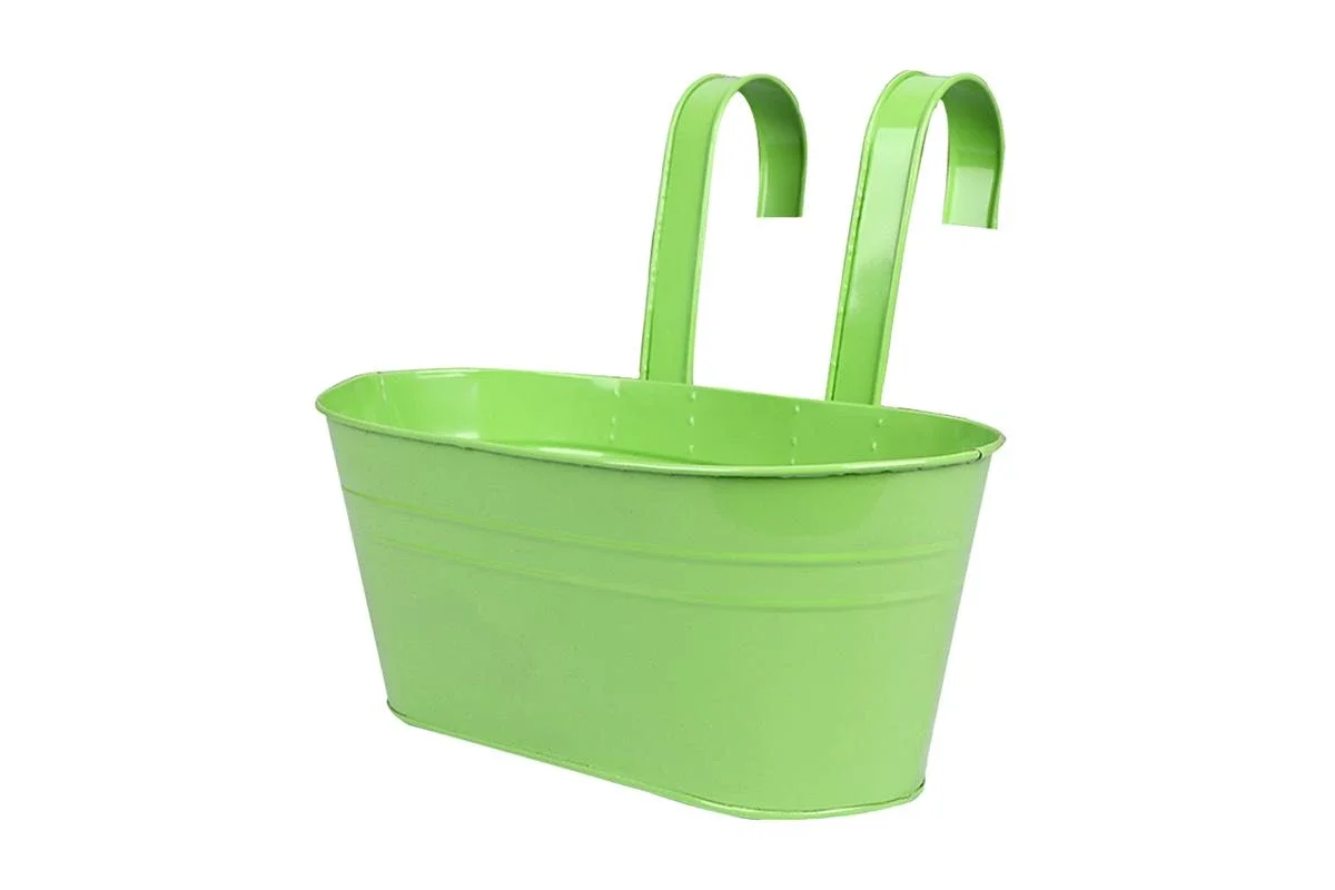 Hanging Flower Pot Hanging Planters with Detachable Hooks -Green