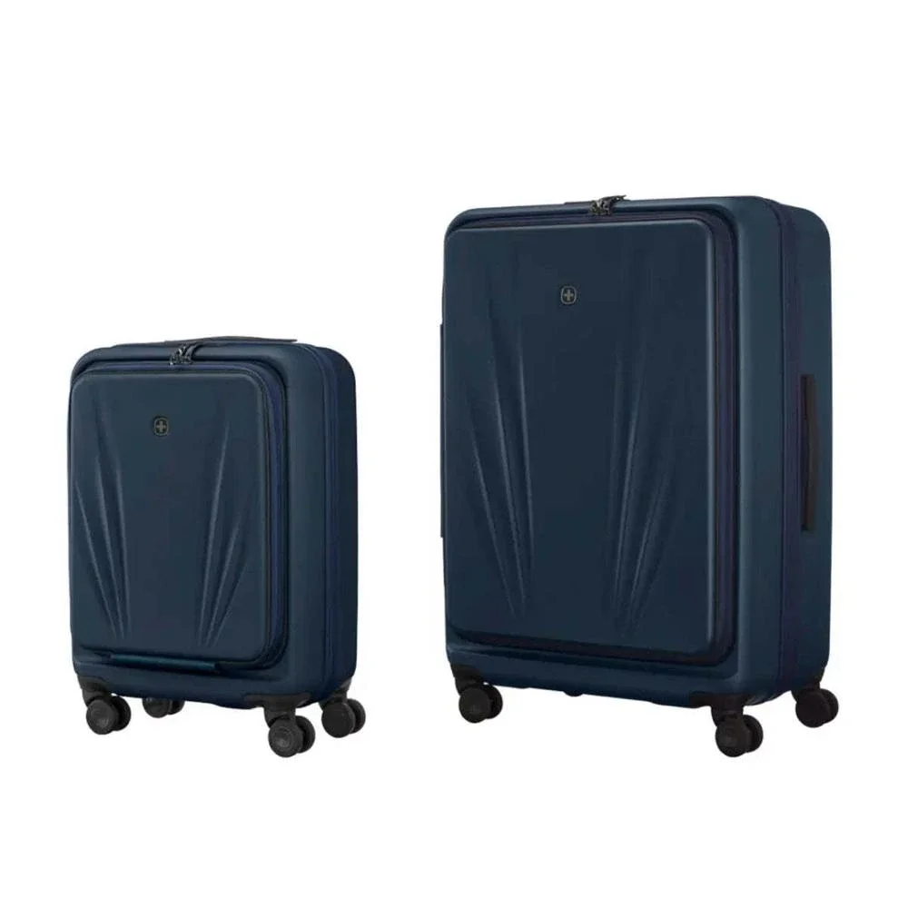 Wenger Skyon 2 Piece Hardside Suitcase Set (Carry-On and Large Size) - Navy Blue