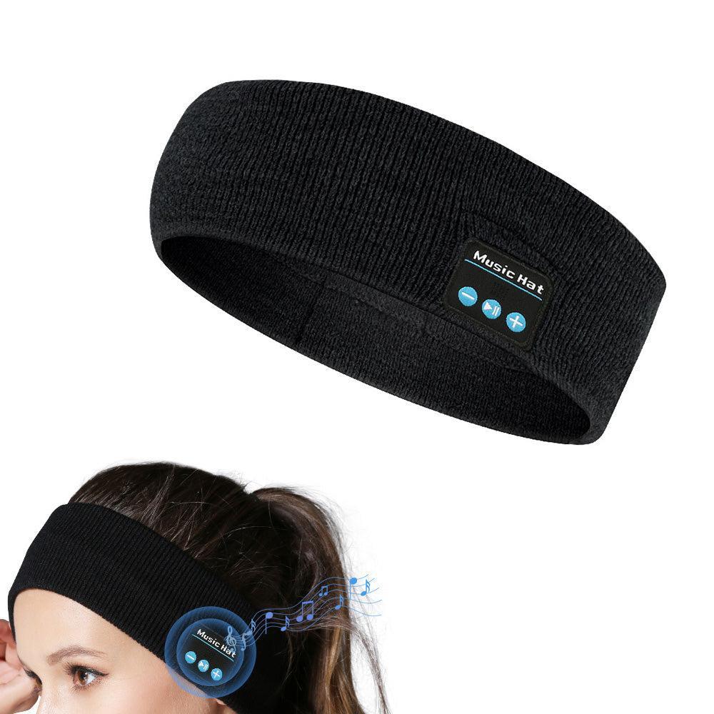 Bluetooth Sports Headband Wireless Earphones for Running and Workouts Black