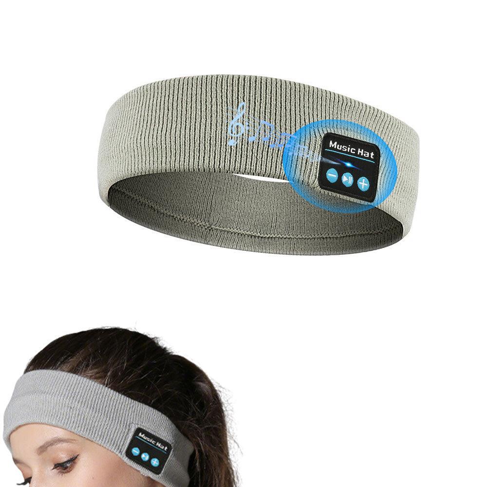 Bluetooth Sports Headband Wireless Earphones for Running and Workouts Gray