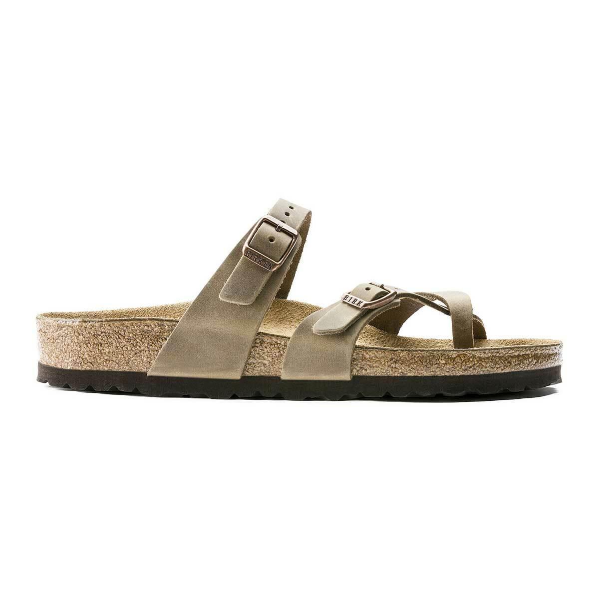 Birkenstock Mayari Oiled Leather Sandals - Regular - Tobacco Brown