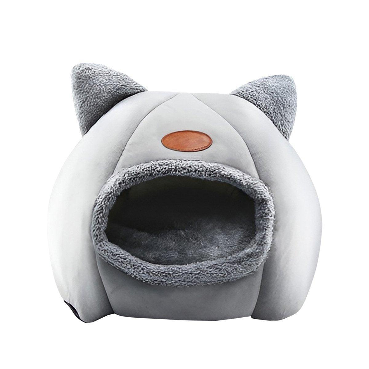Cat Bed Winter Warm Enclosed Pet House Cozy Indoor Sleeping Nest for Cold Weather