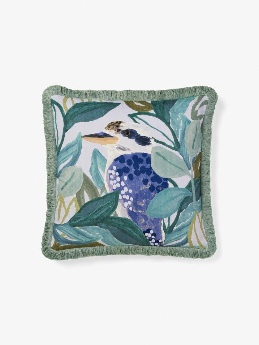 Linen House Kyneton Kookaburra | Blue Cushion