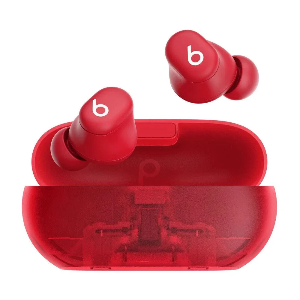 Beats Solo Buds True Wireless Bluetooth Earbuds Transparent Red - Very Good - Refurbished