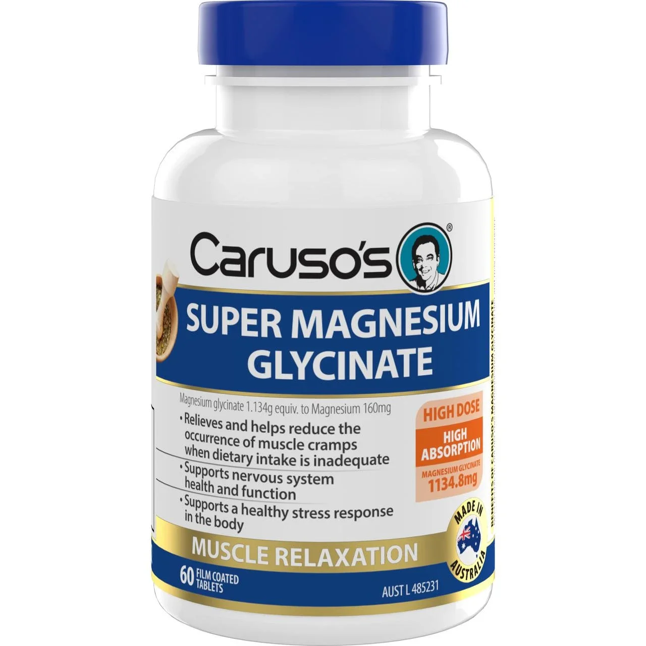 Caruso's Super Magnesium Glycinate 60 Tablet