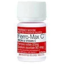 Ferro - Max C Iron And Vitamins 30 Tablets
