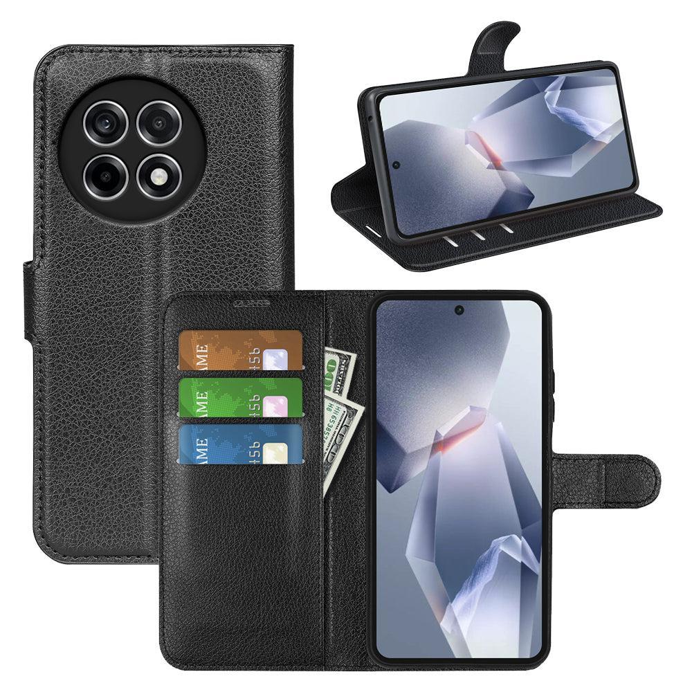 OnePlus 13R 5G PU Wallet Case [Black]