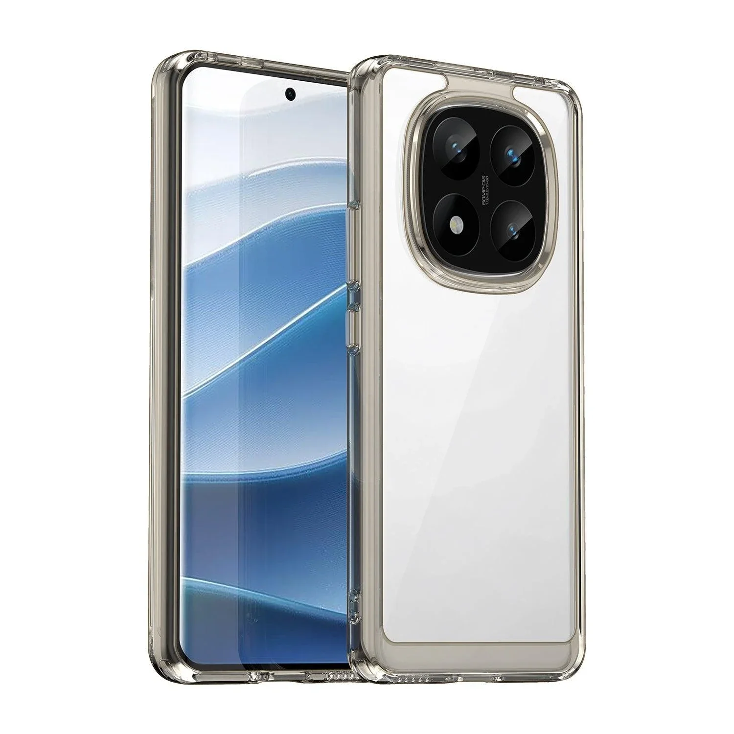 Xiaomi Redmi Note 14 Pro Plus 5G Soft TPU Bumper Case [Clear Grey]