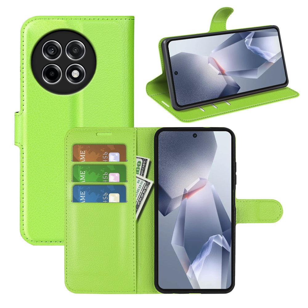 OnePlus 13R 5G PU Wallet Case [Green]