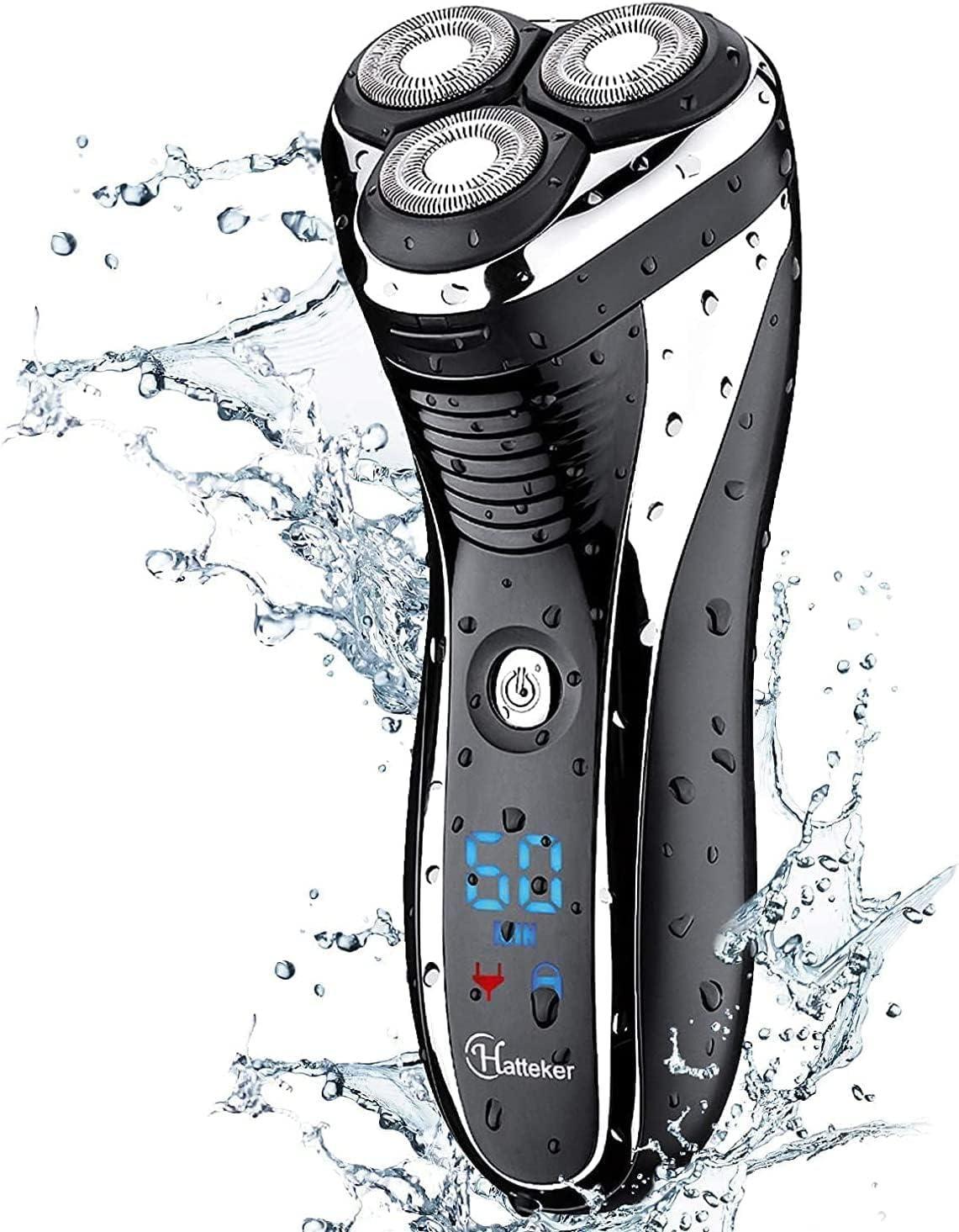 HATTEKER Electric Shaver Rotary Razor Men