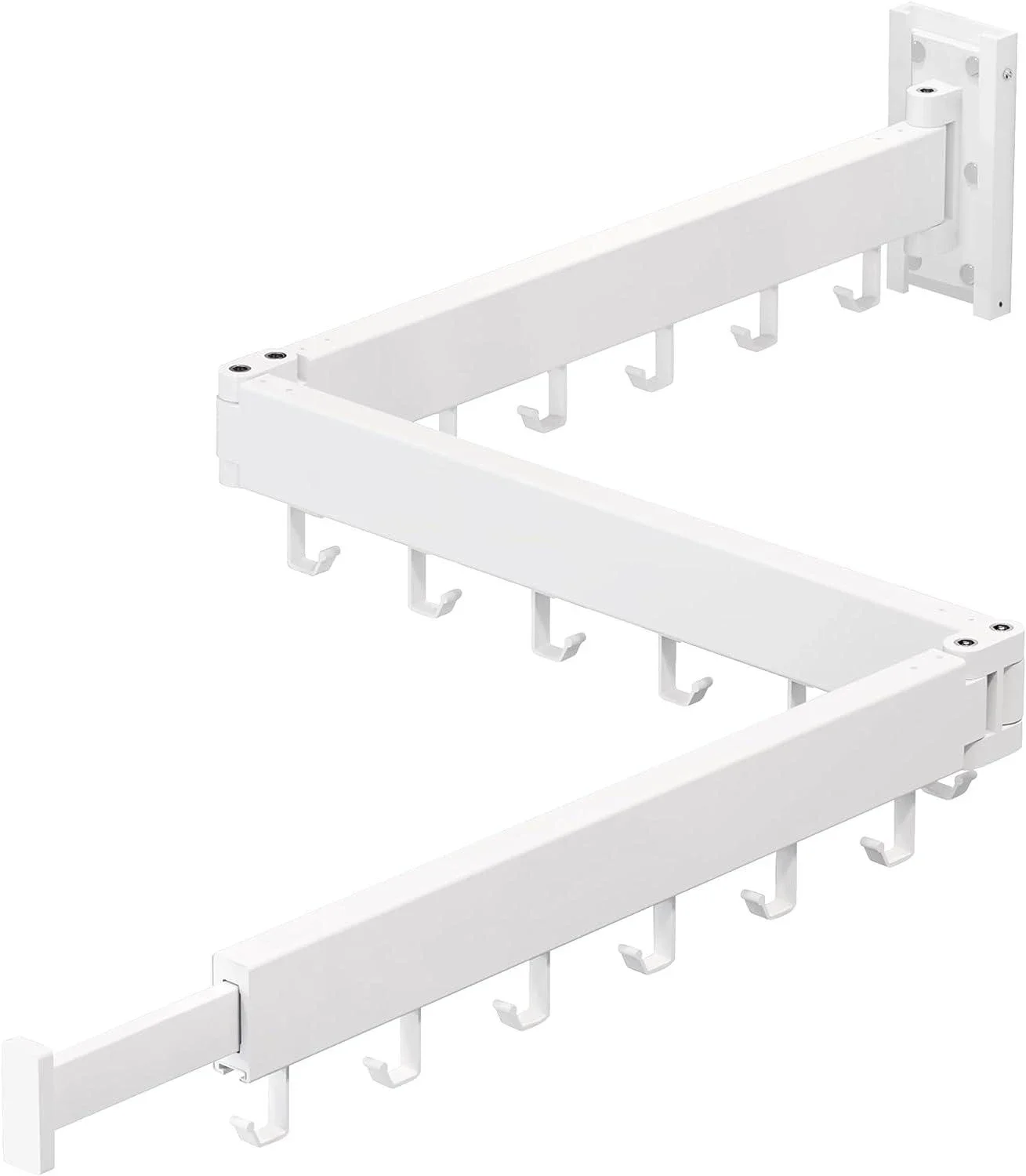 Wall Mounted Clothes Drying Rack White