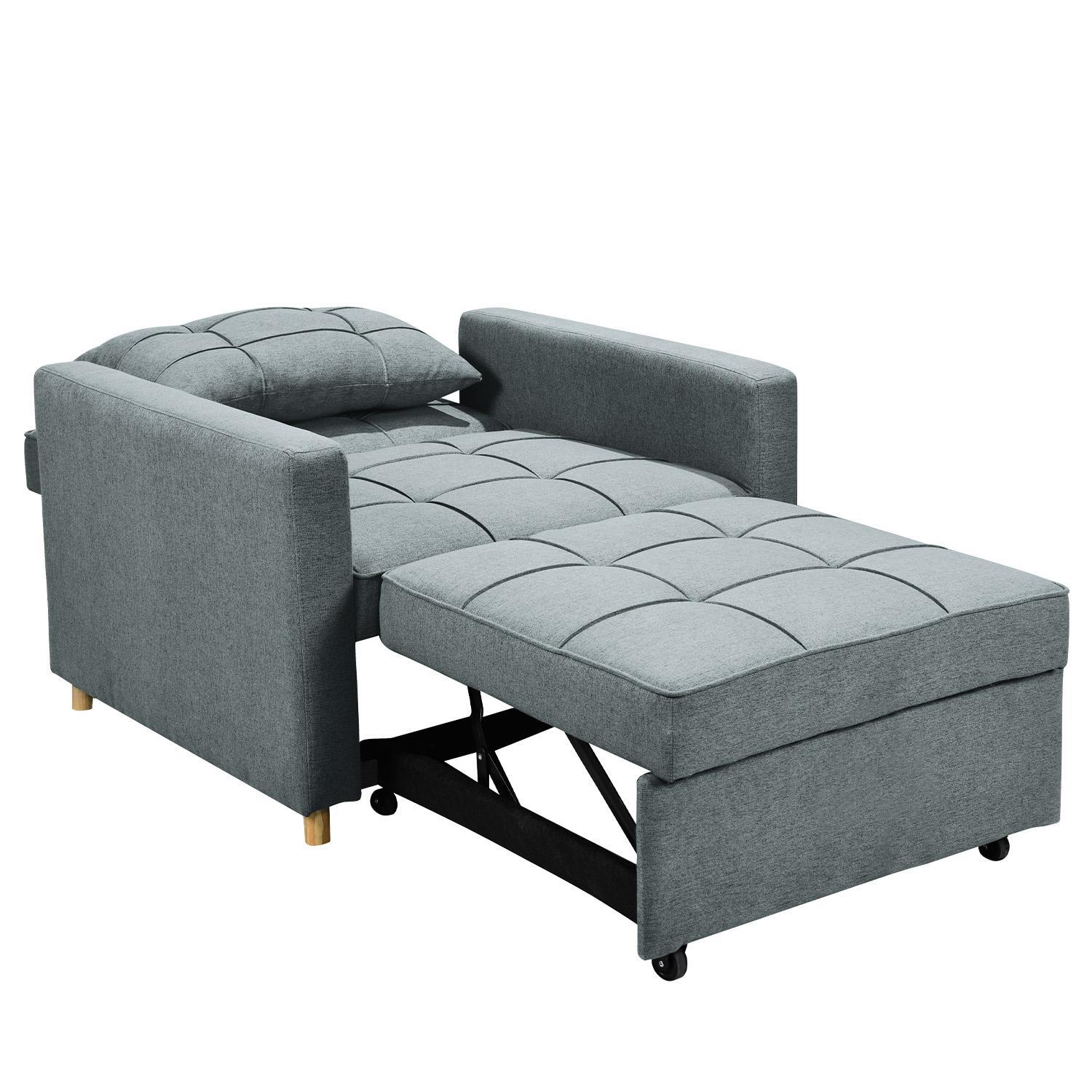 Suri 3-in-1 Convertible Sofa Chair Bed - Airforce Blue