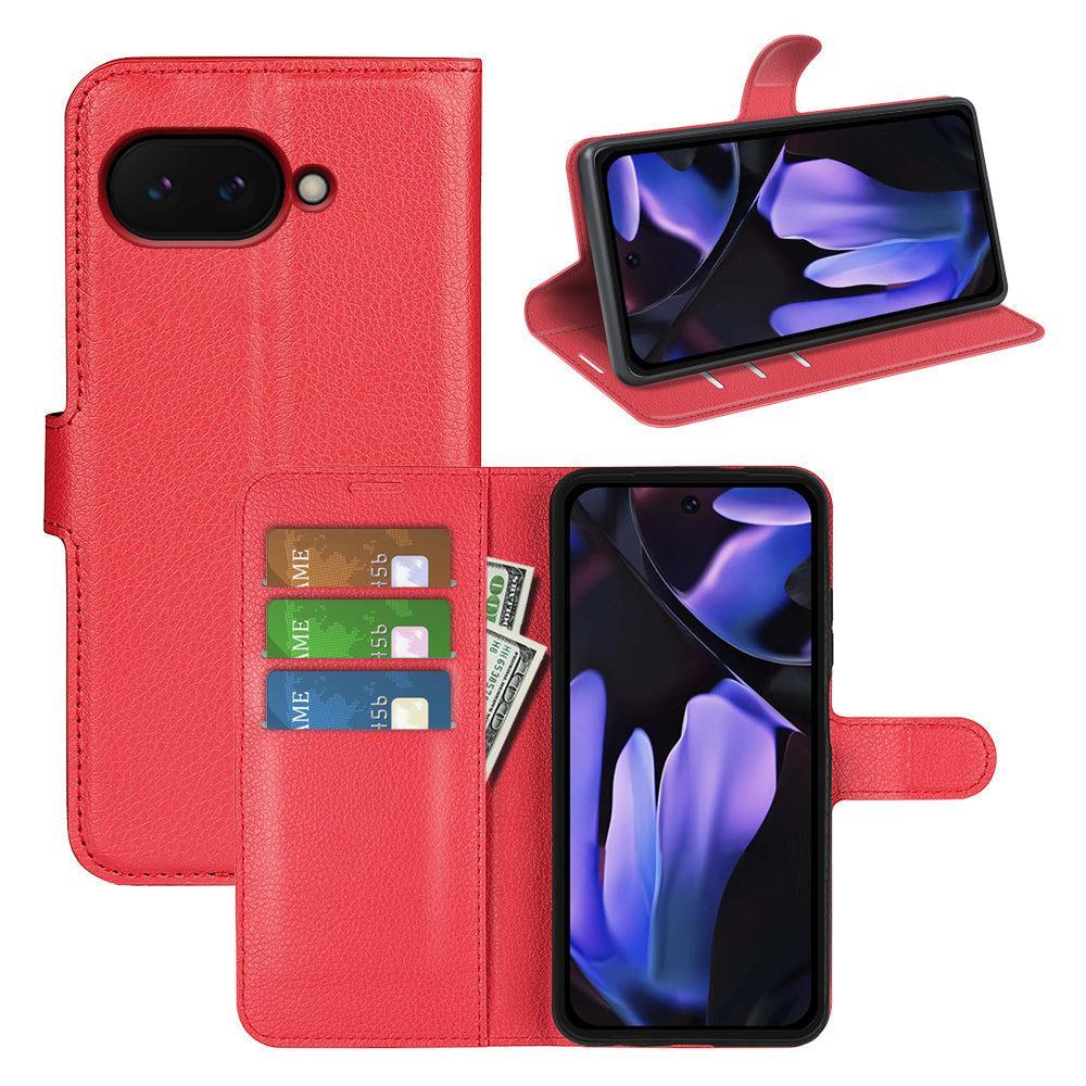 Google Pixel 9a PU Wallet Case [Red]
