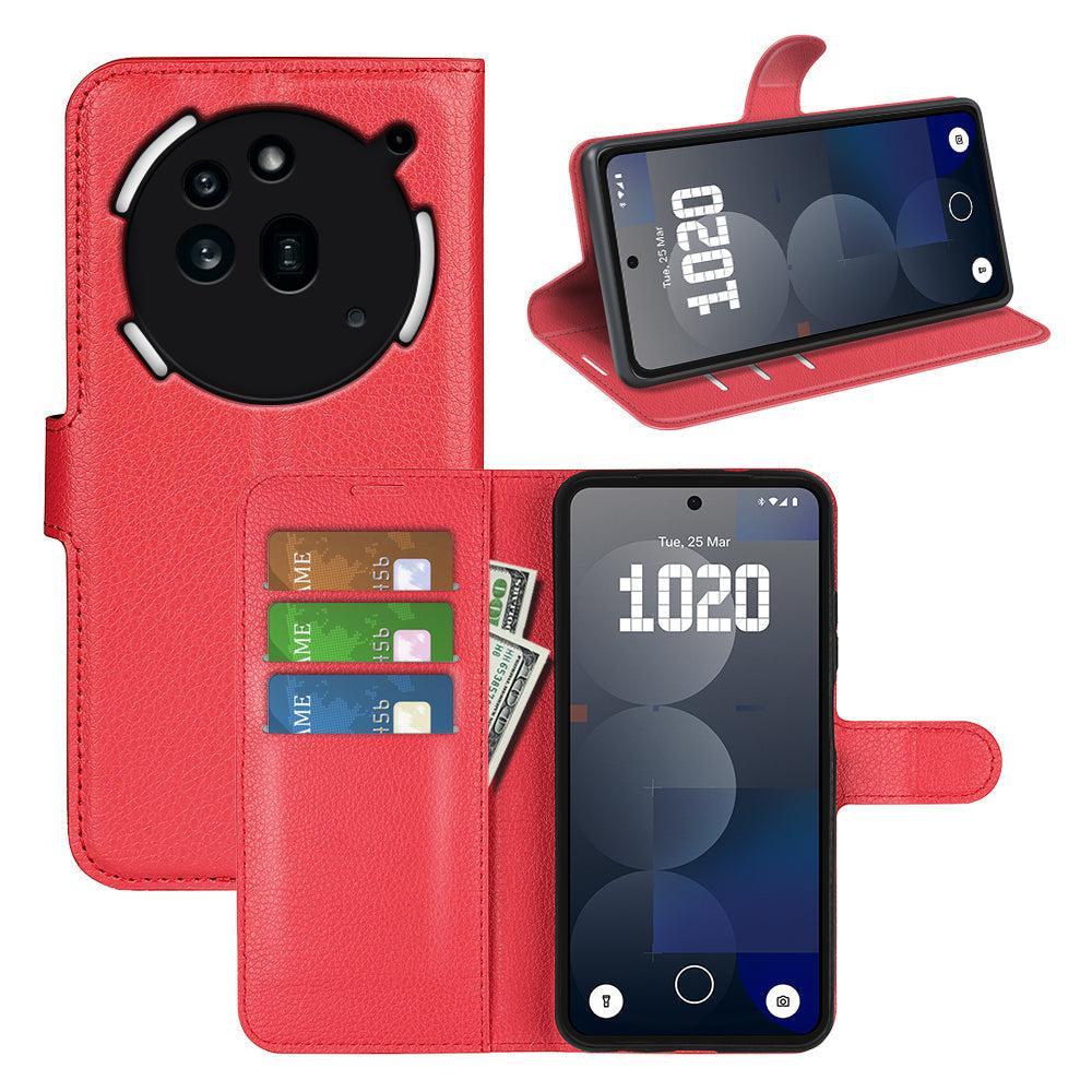 Nothing Phone (3a) Pro PU Wallet Case [Red]