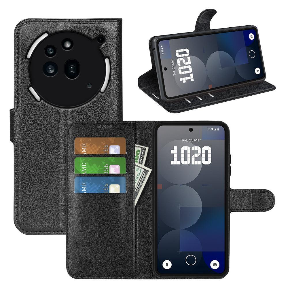 Nothing Phone (3a) Pro PU Wallet Case [Black]