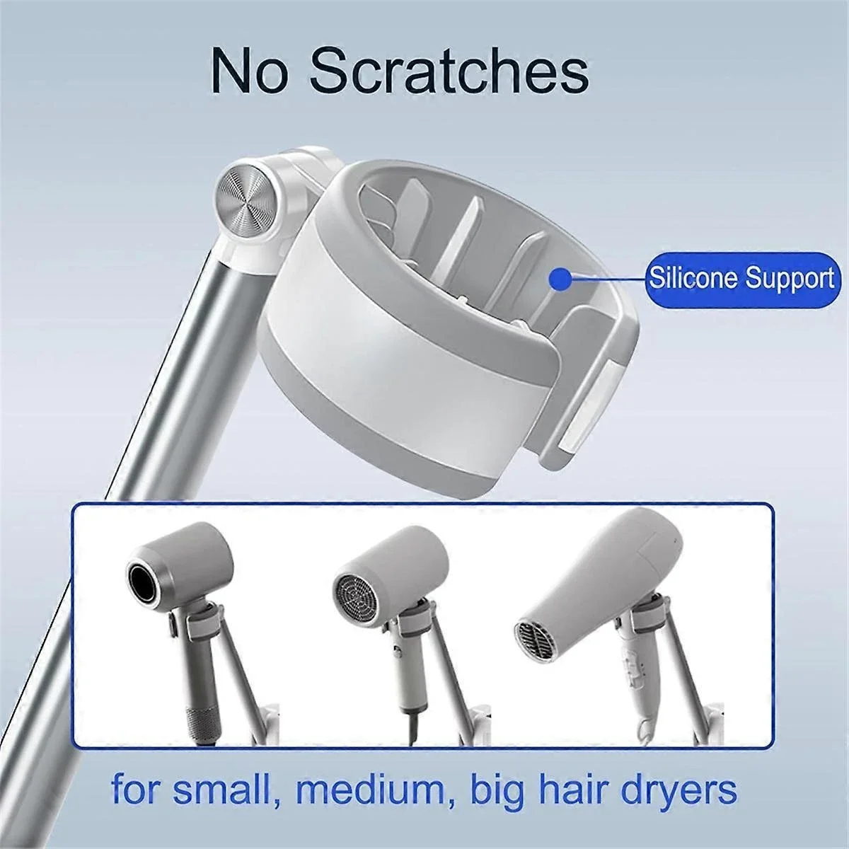 Hair Dryer Stand, Wall Mounted, Hands Free