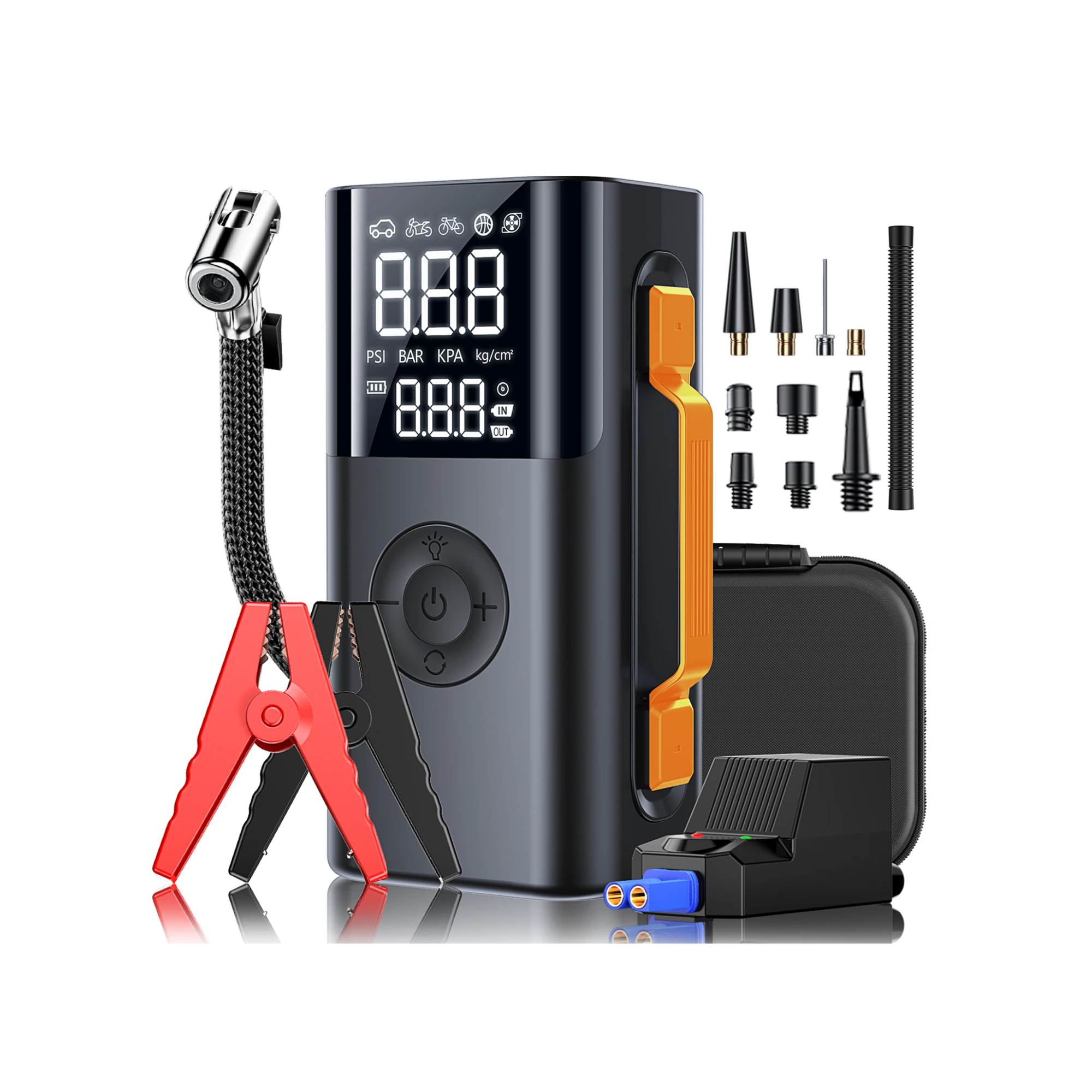 6000A Car Jump Starter with 150PSI Air Compressor