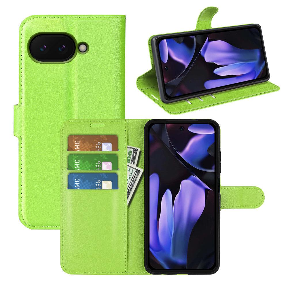 Google Pixel 9a PU Wallet Case [Green]