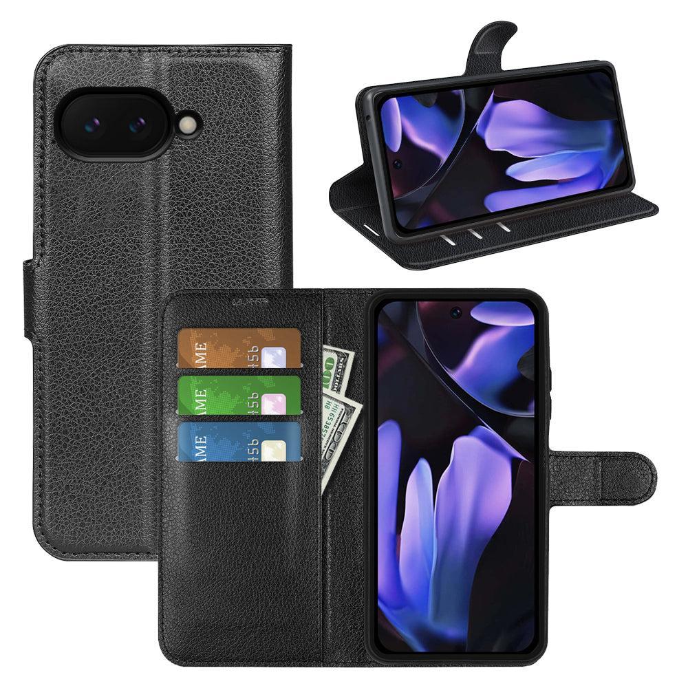 Google Pixel 9a PU Wallet Case [Black]