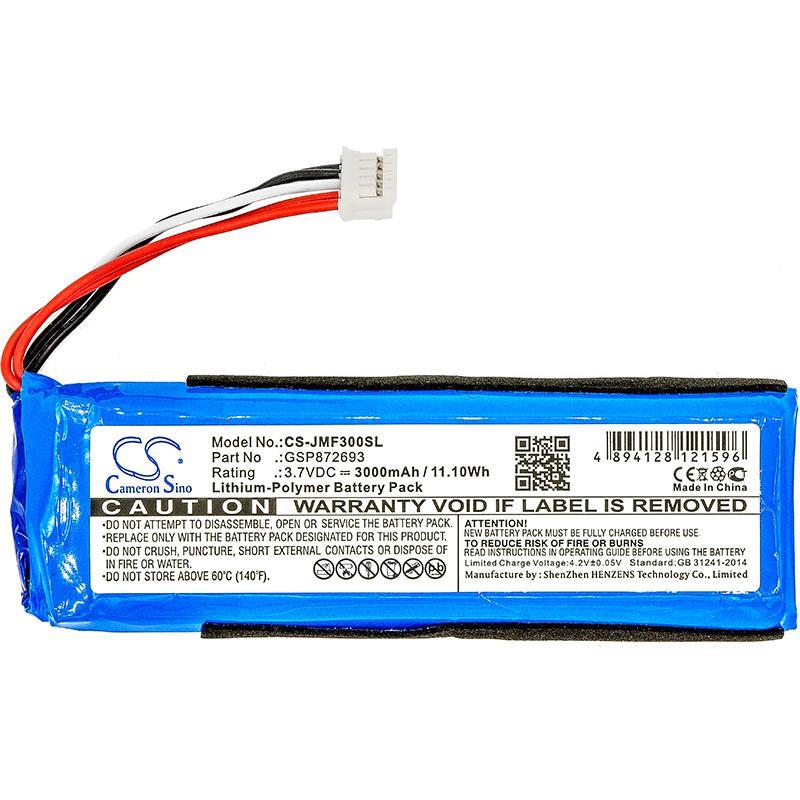 JBL Flip 3 Portable Bluetooth Speaker Replacement Battery, Part # GSP872693 P763098 03